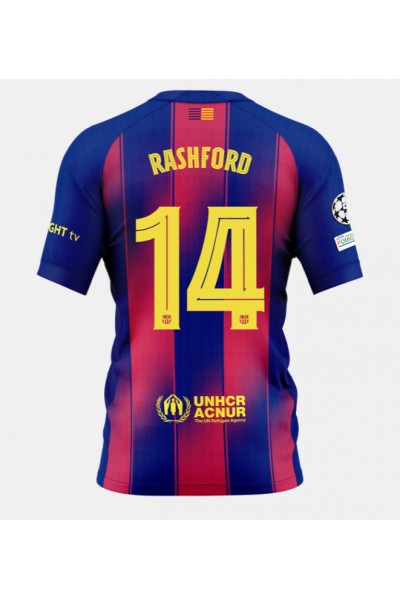 Barcelona Marcus Rashford #14 Jalkapallovaatteet Kotipaita 2025-26 Lyhythihainen Barcelona Marcus Rashford #14 Jalkapallovaatteet Kotipaita 2025-26 Lyhythihainen